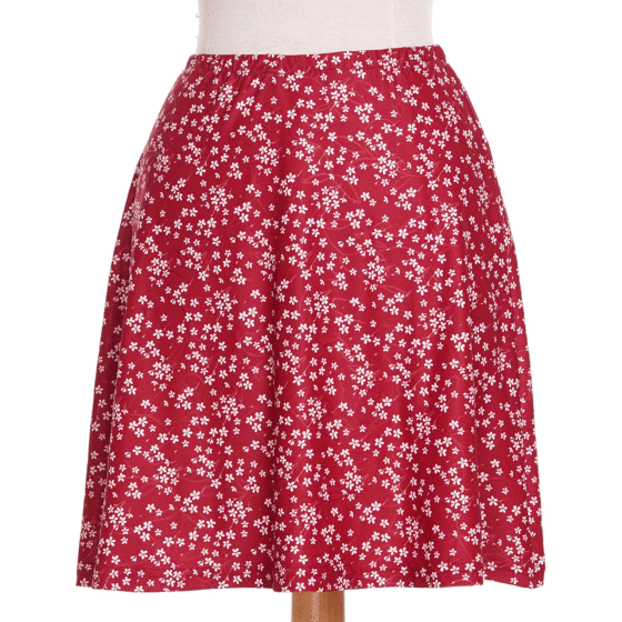Little red flowers ''fauvette'' skirt