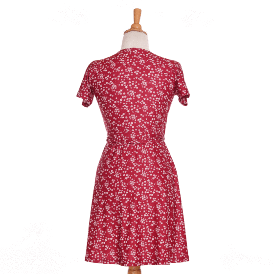 Red ''chardonneret'' dress