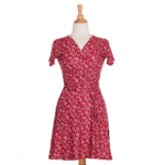 Red ''chardonneret'' dress