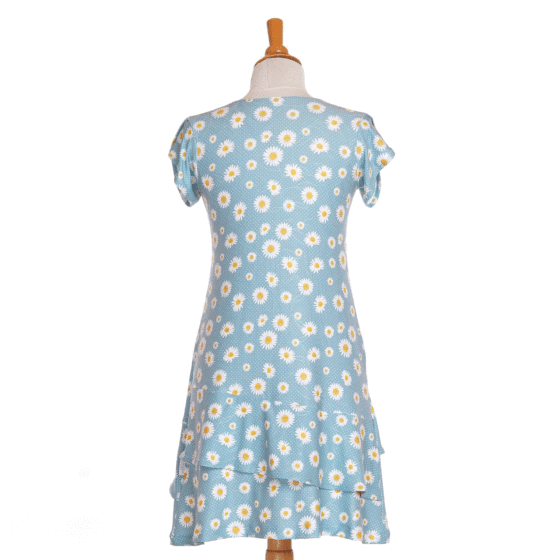 Robe rossignol Marguerites turquoise