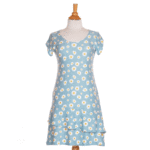 Turquoise daisies ''rossignol'' dress