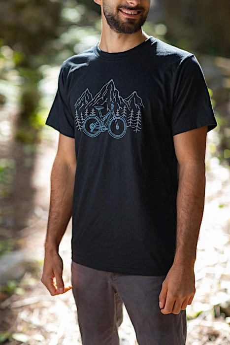 T-shirt vélo de montagne Noir