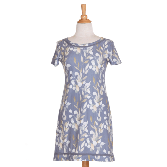 Robe tourterelle Doux feuillage