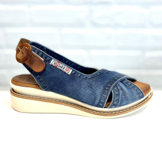 Sandale ajustable en jeans