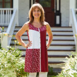 Red and white ''perroquet'' tunic