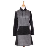 Houndstooth ''topaze'' dress