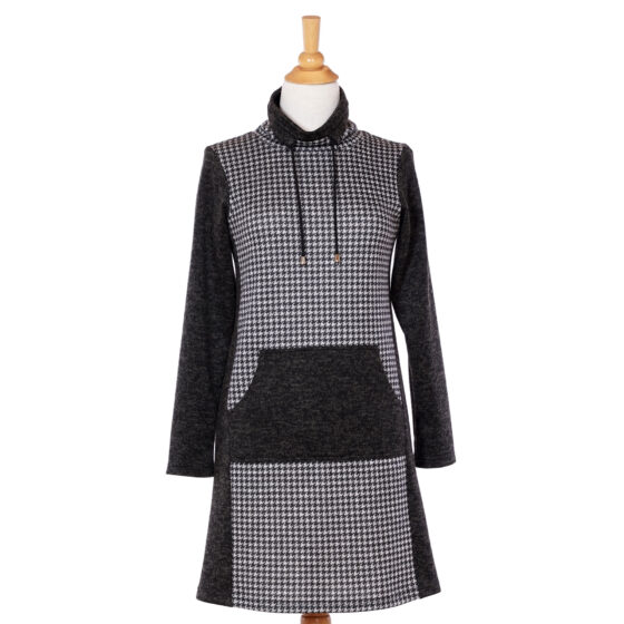 Houndstooth ''topaze'' dress