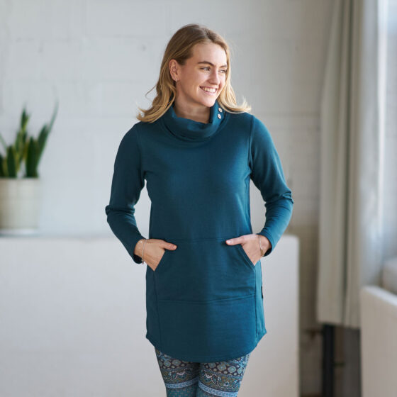 Teal ''magma'' tunic