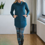 Teal ''magma'' tunic