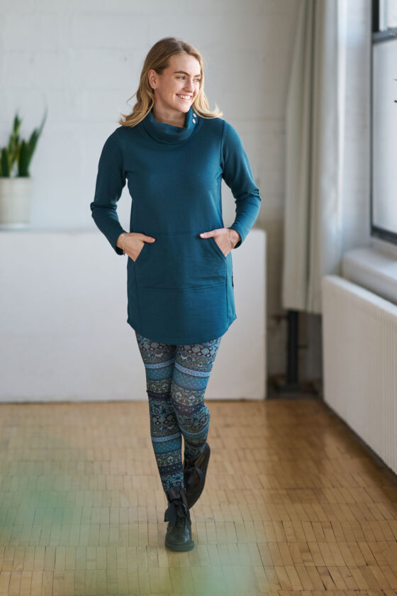 Teal ''magma'' tunic