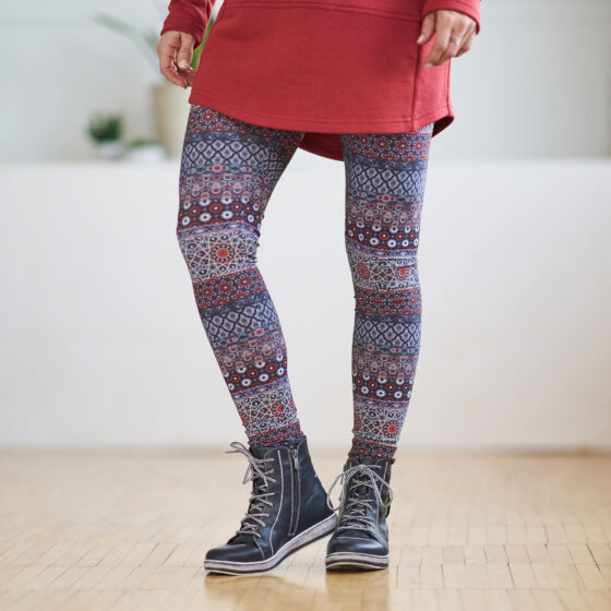 Legging béryl Bleu et orangé