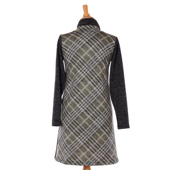 Plaid khaki ''topaze'' dress