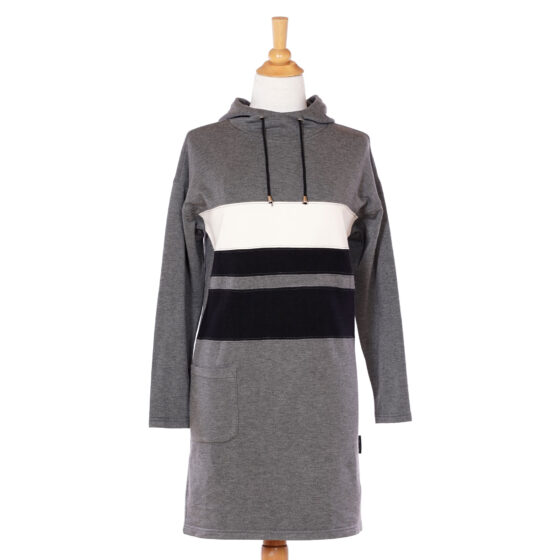 Charcoal and shells ''agate'' tunic-dress