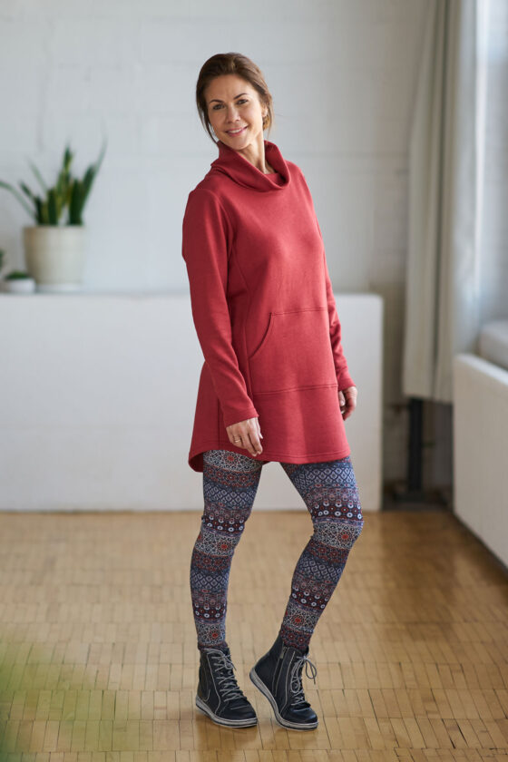 Legging béryl Bleu et orangé