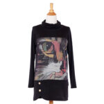 Black ''oeil de chat'' tunic