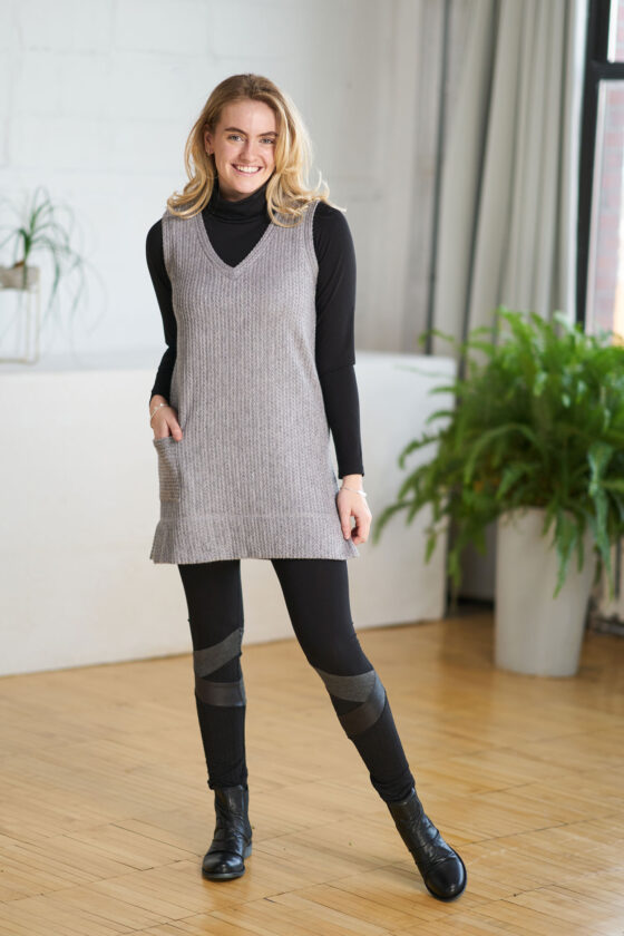 Grey ''quartz'' tank top-tunic