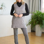 Grey ''quartz'' tank top-tunic