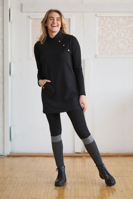 Black ''cornaline'' tunic