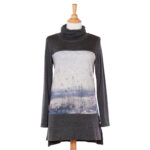 Charcoal ''saphir'' tunic