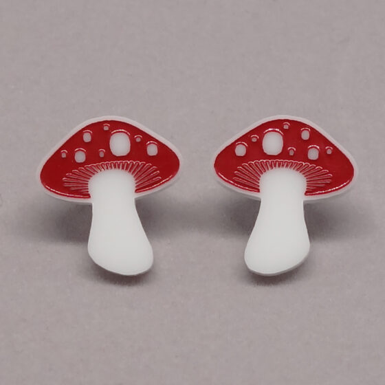 Boucle d'oreilles champignon