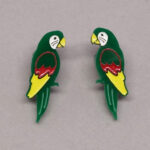 Boucle d'oreilles perroquet Vert