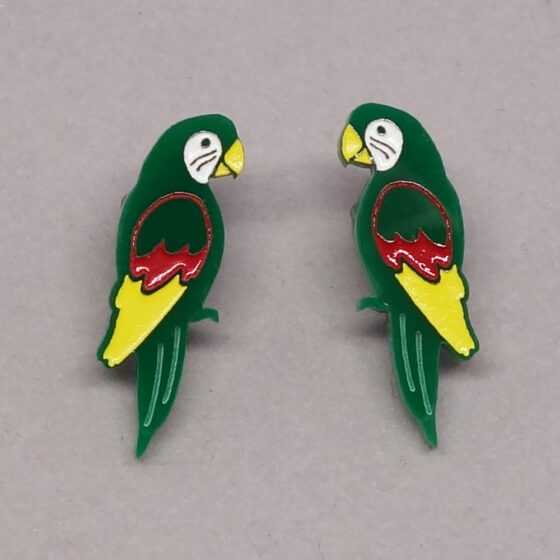 Boucle d'oreilles perroquet Vert
