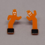 Boucle d'oreilles tube Guy orange