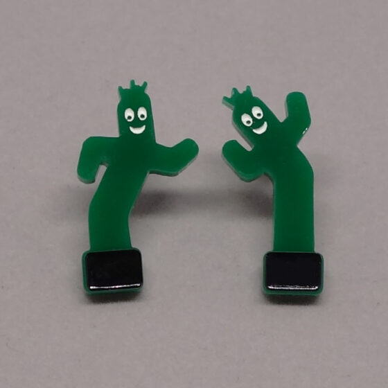 Boucle d'oreilles tube Guy vert