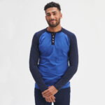 Chandail Louis-Charles Henley bleu