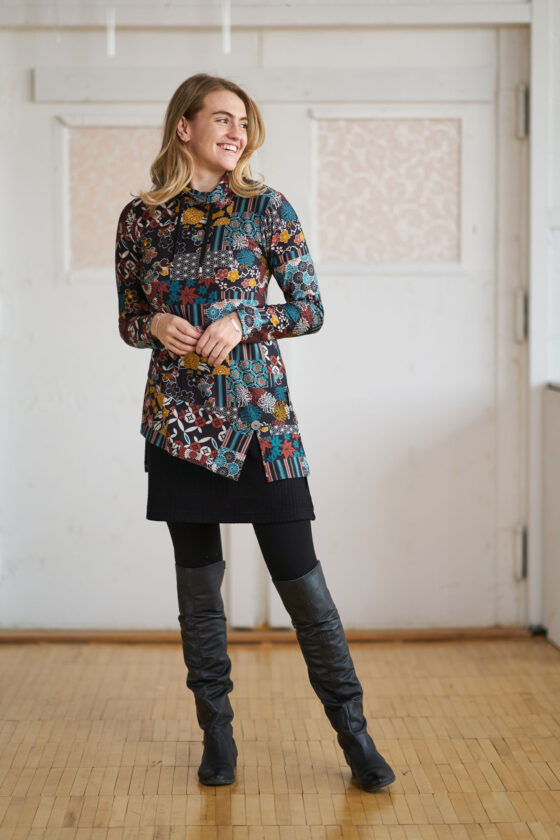 Fall Patchwork ''améthyste'' tunic