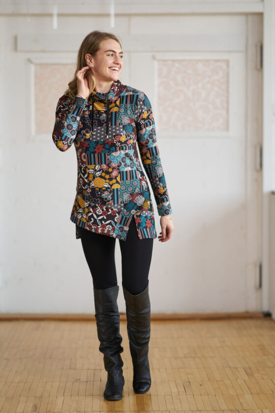 Fall Patchwork ''améthyste'' tunic