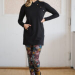 Black ''cornaline'' tunic