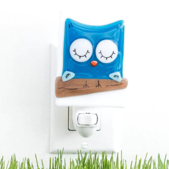 Blue owl night light