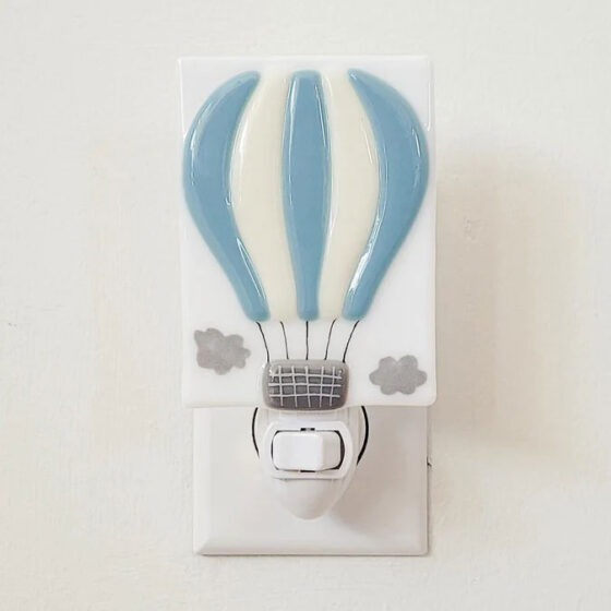 Blue hot air balloon night light