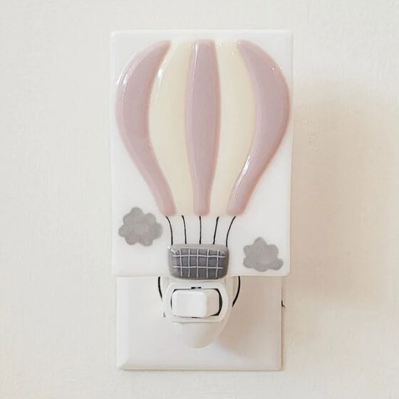 Rose hot air balloon night light