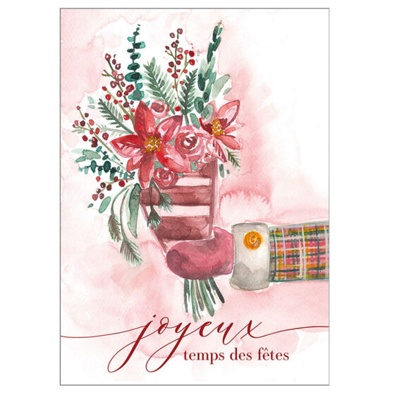 Carte de souhaits Joyeux temps des fêtes Adèle 1