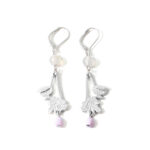 Boucles d'oreilles Dalian Lilas et Agate