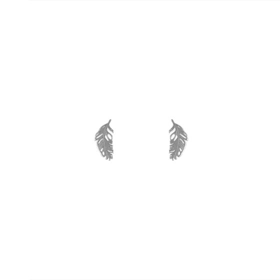 Boucles d'oreilles à tiges plumes Argent 