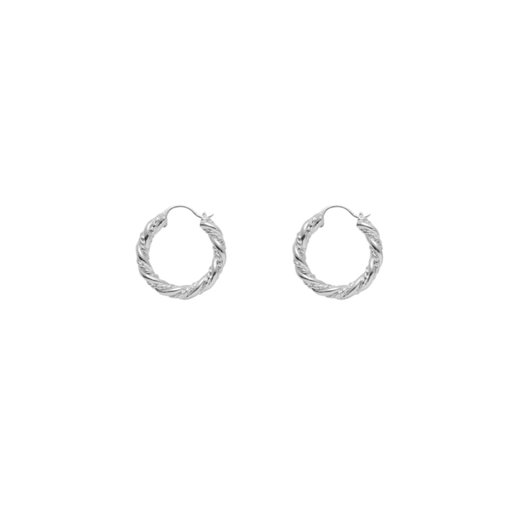 Boucles d'oreilles torsades doubles Argent