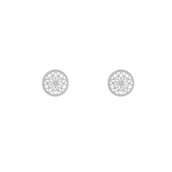 Boucles d'oreilles à tige mandalas Argent