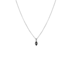 Collier duo de pierres marbrées Argent / noir