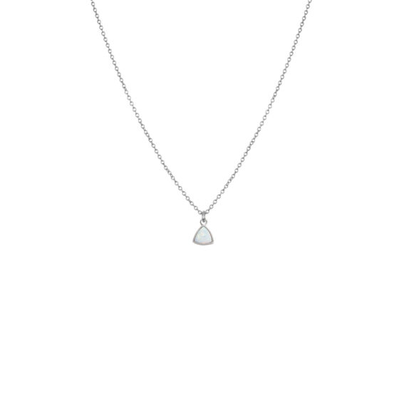 Collier triangle d'opale colorée Argent / opale