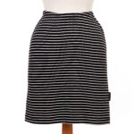 Black and white striped ''Michèle'' skirt