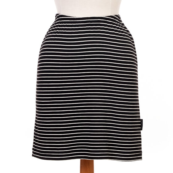 Black and white striped ''Michèle'' skirt