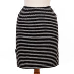 Black and white striped ''Michèle'' skirt