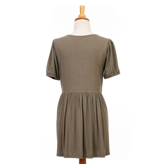 Khaki ''Gabrielle'' dress