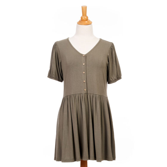 Khaki ''Gabrielle'' dress