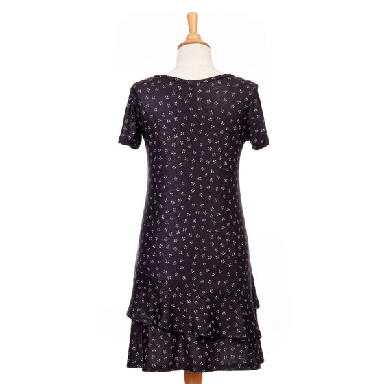 Black daisies ''Gloria'' dress