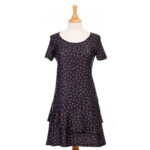 Black daisies ''Gloria'' dress