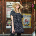 Black and white dots Maria tunic